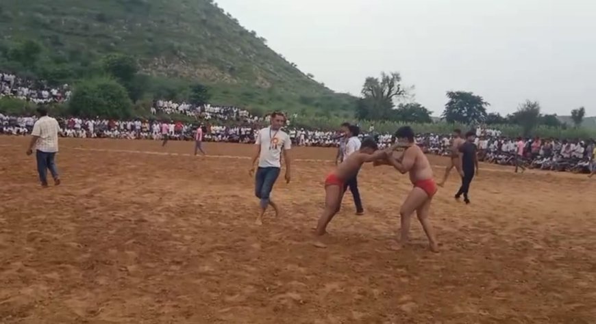 धूमधाम से भरा छट माता का मेला कुश्ती दंगल का हुआ आयोजन, दूर दराज से पहुंचे कुश्ती दंगल में पहलवान
