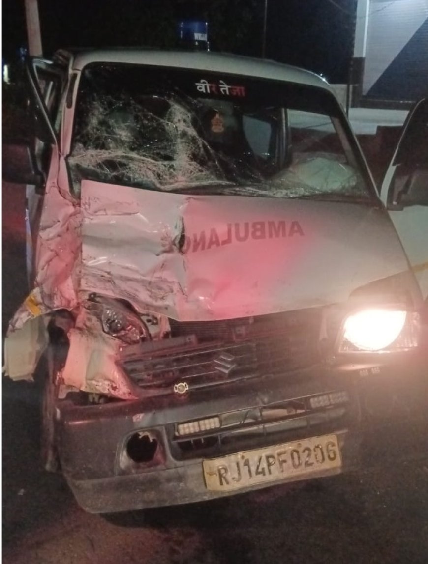 गोविन्दगढ़-रामगढ़ मार्ग पर ट्रक-एंबुलेंस की भिड़ंत में एंबुलेंस चालक की मौत,मृतक के फोन से हुई पहचान