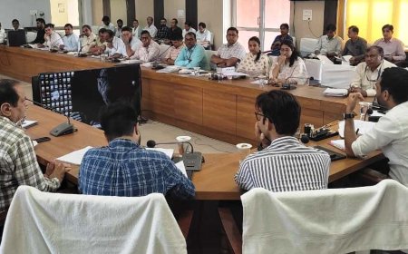 भरतपुर :साप्ताहिक समीक्षा बैठक राजकीय कार्यालयों के कार्य ई-फाईलिंग से हो सम्पादित-जिला कलक्टर