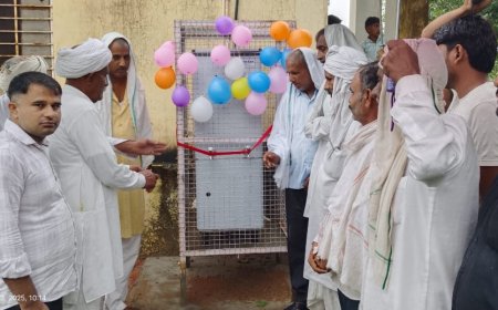 राजकीय उच्च प्राथमिक विद्यालय, गोगडी में भामाशाहों के सहयोग से लगाया गया कूलर