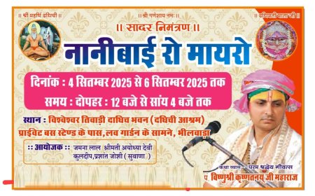 नानीबाई रो मायरो कथा का 4  सितंबर से होगा आयोजन