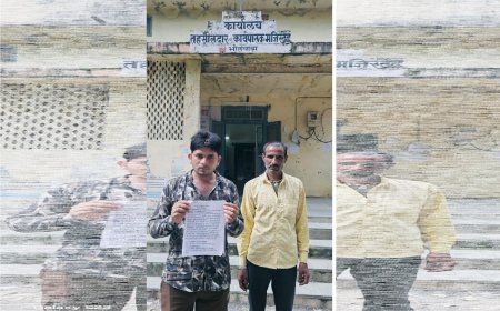 भू-माफियाओं द्वारा अवैध रूप से चारागाह भूमि स्कूल खेल मैदान पर अवैध कब्ज़ा को लेकर कलेक्टर को पत्र लिखा