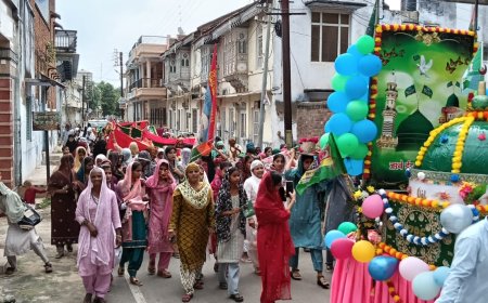 तखतगढ़ में ईद मिलादुन्नबी का शानो-शौकत से जुलूस निकाला