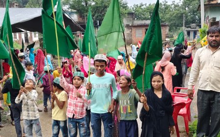 मुस्लिम समाज के लोगों ने बारावफात का जूलुस निकाल दिया शिक्षा,दया और भाईचारे का संदेश