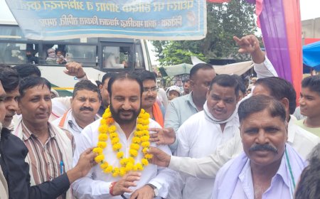 रामगढ़ विधायक सुखवंत सिंह ने दिखाई कलश शोभायात्रा को हरी झंडी,   जगह-जगह हुआ भव्य स्वागत