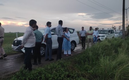 भरतपुर में जलभराव का जायजा लेने खेतों में उतरीं प्रभारी सचिव