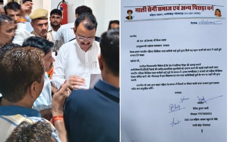 माता सावित्री बाई फुले के सम्मान को लेकर उपमुख्यमंत्री को आग्रह पत्र सौंपा