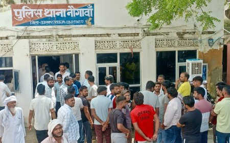 कार्यवाही नहीं होने पर गुर्जर समाज के लोग अपनी फरियाद लेकर पहुंचे थाने