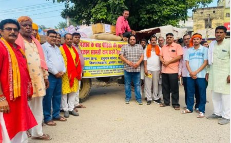 पंजाब बाढ़ पीड़ितों की मदद के लिए आगे आए लोगः किशनगढ़बास में हनुमान मंदिर सेवा समिति ने शुरू किया राहत अभियान