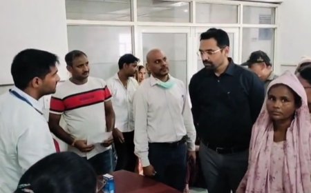 जिला कलक्टर  ने किया आरबीएम हॉस्पिटल का औचक निरीक्षण:दिए आवशयक दिशा निर्देश