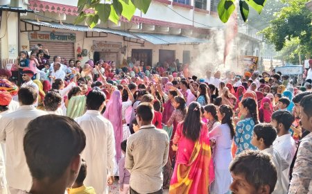 गुरलां में देवनारायण भगवान का भव्य  जुलुस निकाला, भादवा में अखंड ज्योत चली