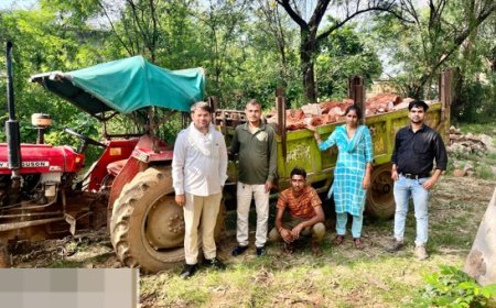 अवैध खनन के विरुद्ध कार्रवाई ,खनन माफियाओं में मचा हड़कंप
