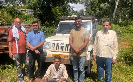 अवैध परिवहन व अवैध खनन के विरुद्ध वन विभाग की उदयपुरवाटी क्षेत्र में बड़ी कार्यवाही