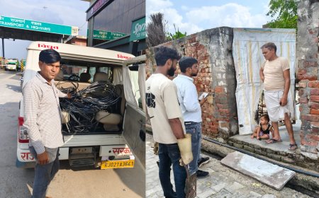 बगड़मेव क्षेत्र में अवैध कनेक्शनों पर कार्रवाई, बकायेदारों को नोटिस