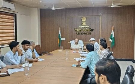 जिला कलेक्टर ने ली साप्ताहिक समीक्षा बैठक:   रीको, चिकित्सा, शिक्षा, प्रदूषण नियंत्रण, रसद एंव जिला परिषद विभाग को कारण बताओं नोटिस जारी करने के निर्देश