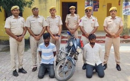 पुलिस थाना तखतगढ़ की लगातार कार्यवाही:  दो शातिर वाहन चोर गिरफ्तार