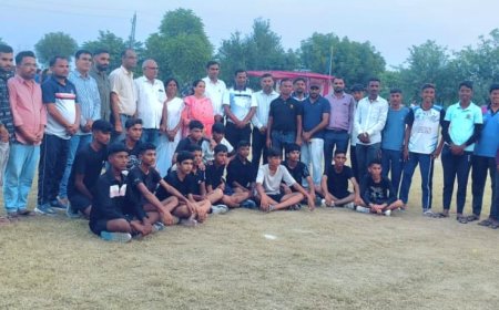 69 वीं जिला स्तरीय हॉकी प्रतियोगिता में मोड़ी चारणा की टीम उपविजेता रही