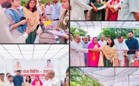 शहरी सेवा शिविर का शुभारंभ बुधवार को बीडीए ऑडिटोरियम परिसर में संभागीय आयुक्त  ने फीताकाट किया शुभारंभ