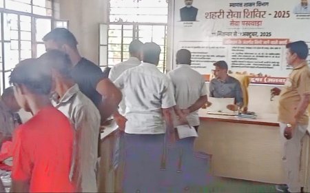 कठूमर नगर पालिका में शहरी सेवा शिविर का हुआ आयोजन: एसडीएम श्याम सुंदर चेतीवाल ने शहरी सेवा शिविर का किया निरीक्षण दिए, आवश्यक दशा निर्देश