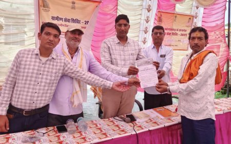 कुंडला में ग्रामीण सेवा शिविर में 55 लोगों को बांटे आवासीय पट्टे