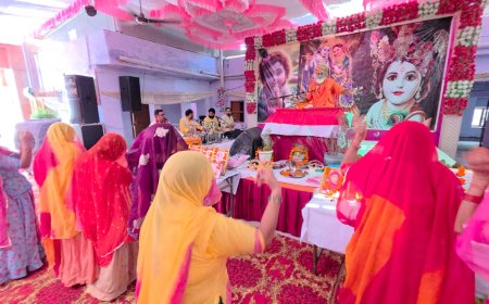 जाखली में भागवत कथा का छठा दिन:श्रीकृष्ण की बाल लीलाएं और पूतना वध की कथा सुनाई