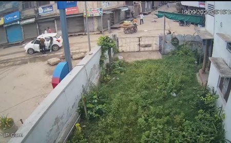 कार से उतरा  चोर बाइक लेकर भागा:घटना सीसी टीवी कैमरे में कैद