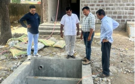 तखतगढ़ हॉस्पिटल में 60 लाख की लागत से बन रहे लैब भवन का चैयरमेन ने किया निरीक्षण