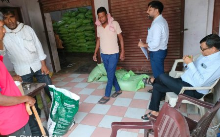 जिला रसद विभाग की प्रवर्तन टीमों द्वारा खाद विक्रेताओं का किया निरीक्षण