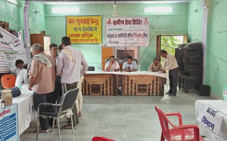 ग्रामींण सेवा शिविर:जिला कलेक्टर उत्सव कौशल ने शिविर का किया निरीक्षण,शिविर में चंबल पेयजल का छाया मुद्दा