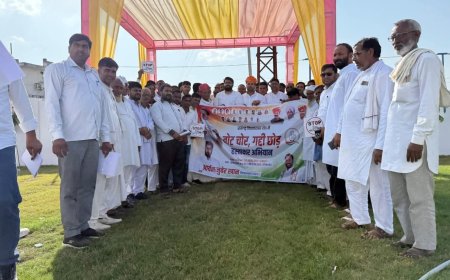 रामगढ़ कांग्रेस कार्यकर्ताओं ने चलाया वोट चोर गद्दी छोड़ हस्ताक्षर अभियान