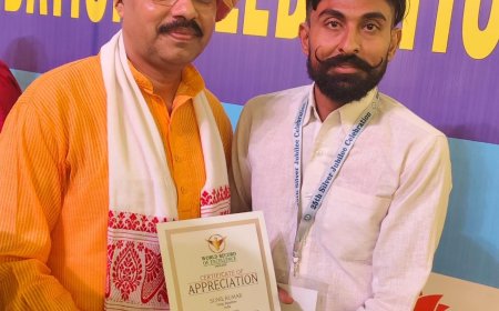 निफा के सिल्वर जुबली कार्यक्रम में सुनील चाहर महमदपुर को मिला यंग चैंपियन अवॉर्ड