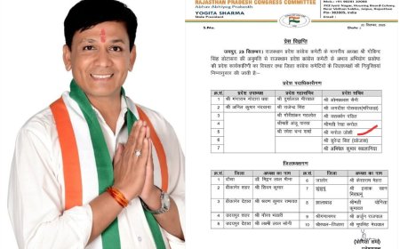 राजस्थान प्रदेश कांग्रेस कमेटी के प्रदेश सचिव बने मनोज जोशी