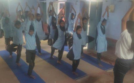 राजकीय उच्च माध्यमिक विद्यालय खोहरा मलावली द्वितीय परिसर में योग सत्र का हुआ आयोजन