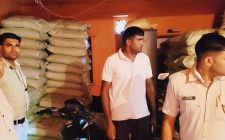 माईदपुर मंदिर में रखा मिला डीएपी,  कृषि विभाग ने मारा छापा: खाद का मालिक भी नहीं मिला