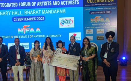 निफा ने किया सम्मानित: समाजसेवी निष्ठा नारंग को मिला, स्टेट लेवल चैंपियनशिप ऑफ चेंज अवार्ड