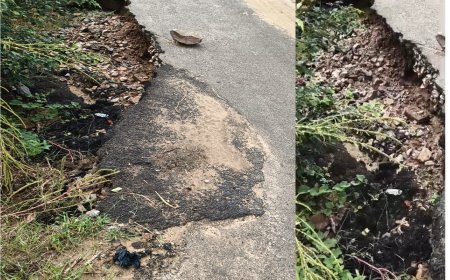 5 साल पहले प्रधानमंत्री ग्राम सड़क योजना के तहत बनी सड़क,  पेचवर्क तक नहीं कराया जा रहा