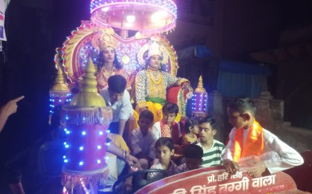 खाटू श्याम की नगरी रामगढ़ में निकली राम बारात बड़ी धूमधाम से जनता का उमड़ा सैलाब