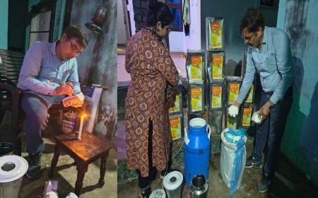 मिलावटी दूध बनाने की सूचना मिलने पर खाद्य सुरक्षा टीम की कार्यवाही :40 लीटर दूध,25 किलो मिल्क पाउडर, 30 लीटर रिफाइंड पॉमोलिन ऑयल कराया नष्ट