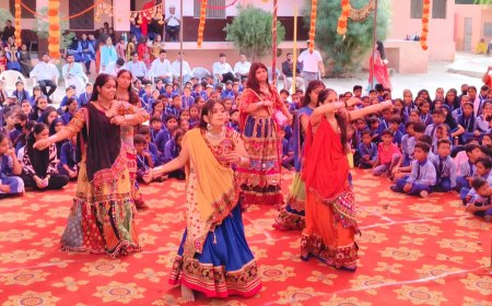 सम्राट स्कूल में गरबा महोत्सव धूमधाम से मनाया