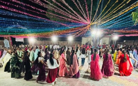 नवरात्र पर मां खिमज माता मंदिर में गरबा