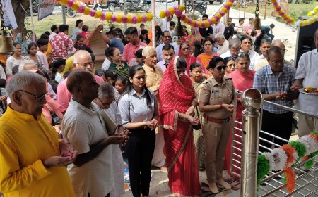 पर्यावरण की सुरक्षा के संकल्प के साथ 351 कन्याओ का पाद प्रक्षालन:नए भारत मे महिलाओ की महत्वपूर्ण भूमिका- सुश्री गोयल