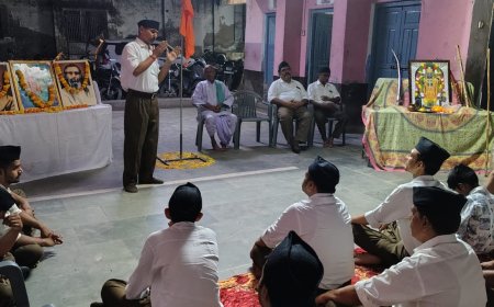 राष्ट्रीय स्वयंसेवक संघ ने मनाया विजयदशमी उत्सव