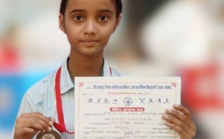 बम्बोरा की 12 वर्षीय यशश्वी राजावत ने जिला स्तरीय राइफल शूटिंग में जीता सिल्वर, राज्य प्रतियोगिता के लिए चयन