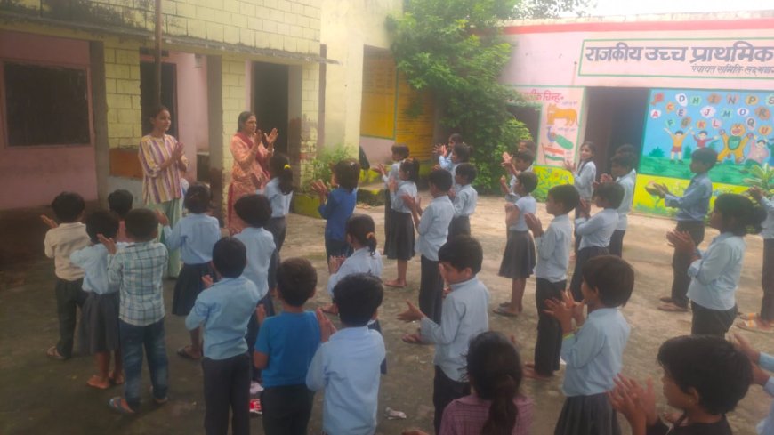 आयुष्मान आरोग्य मंदिर योग प्रशिक्षक डार्विन ने कराया योग