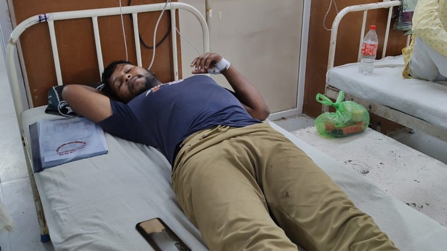 नीमली गांव में मजदूर को सांप ने काटा, साथी ने सांप को डब्बे में बंद कर पहुंचाया अस्पताल