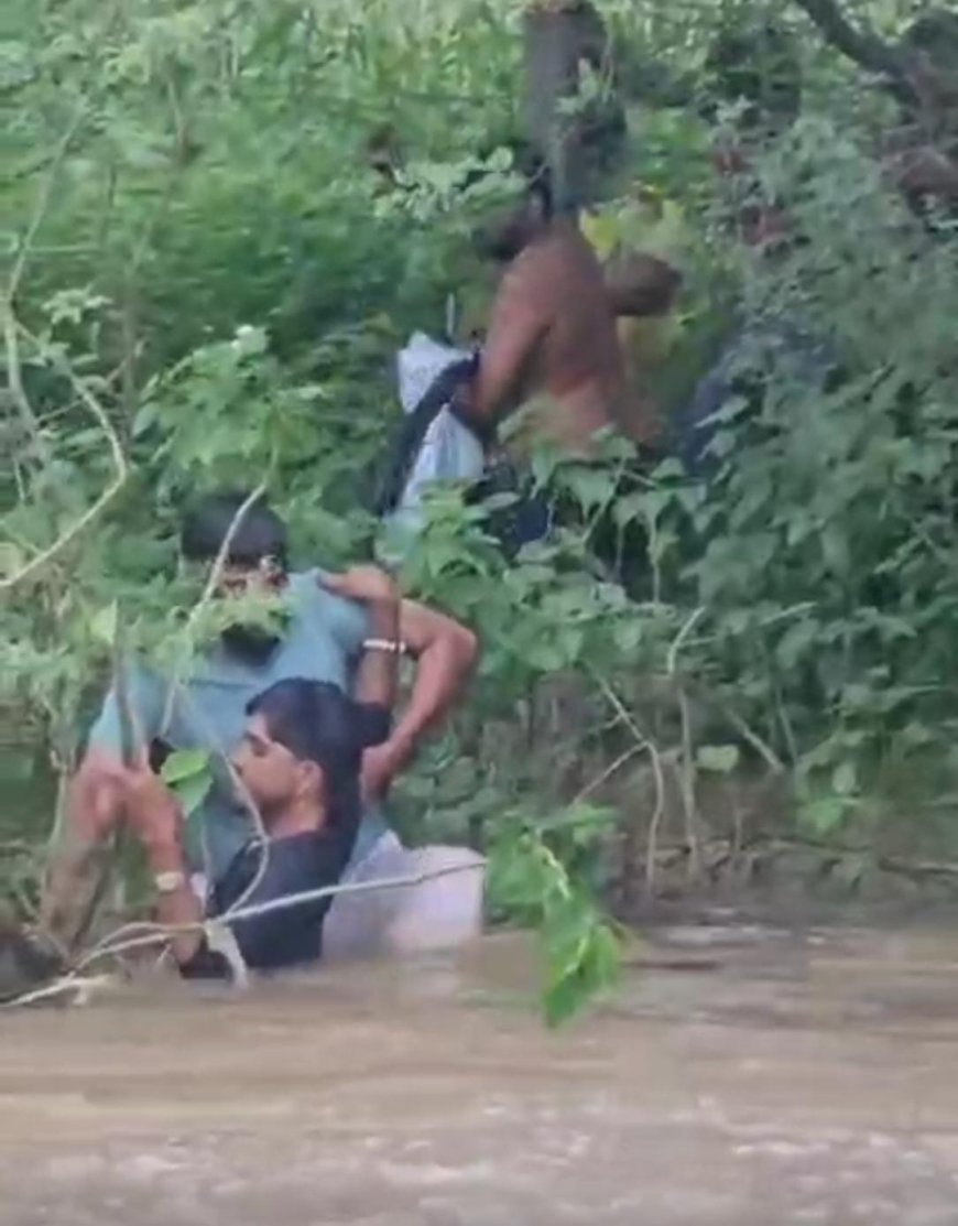 रणजीत सागर तालाब  पानी के तेज बहाव से गाडरमाला का युवक बहा:  ग्रामीणों ने बचाई जान