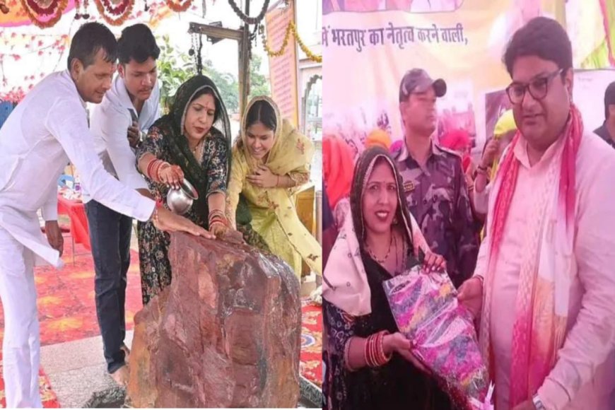 पूर्व सांसद ने किए बरसाना की राधारानी के दर्शन: रंजीता कोली को दी जन्म दिवस की बधाईया