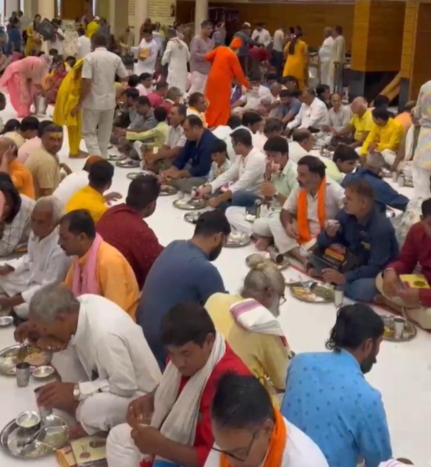 देवी भागवत महापुराण के समापन पर प्रेम प्रकाश आश्रम में हवन व भंडारा संपन्न