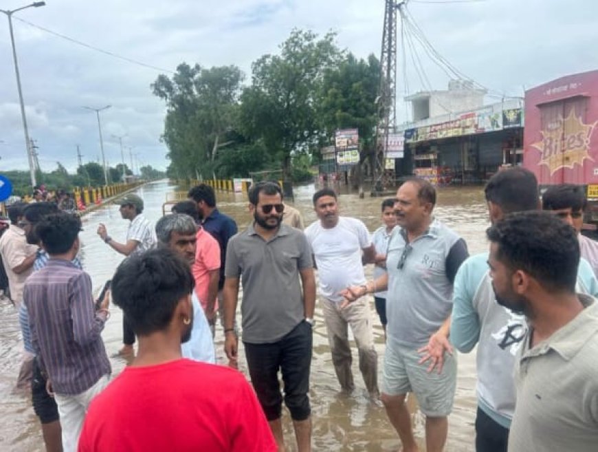 तखतगढ़ में बारिश का पानी बना आफत, रातभर रहा हड़कंप