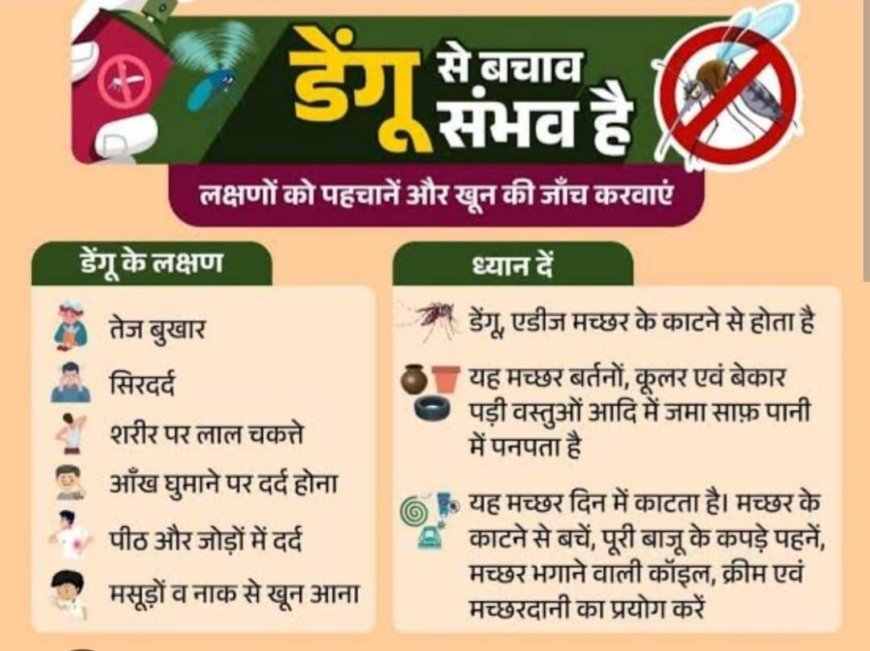 डेंगू से घबराएँ नहीं, समय पर जाँच और उपचार कराएँ : सभी अधिकारियो को आवश्यक व्यवस्था हेतु दिए निर्देश